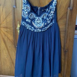 Navy Blue with beads Dress